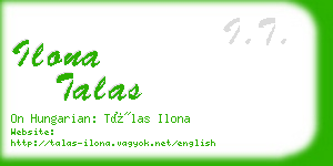 ilona talas business card